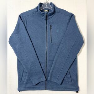 Timberland Fleece Lined Sweater Knit Jacket Full Zip Blue Men’s Large